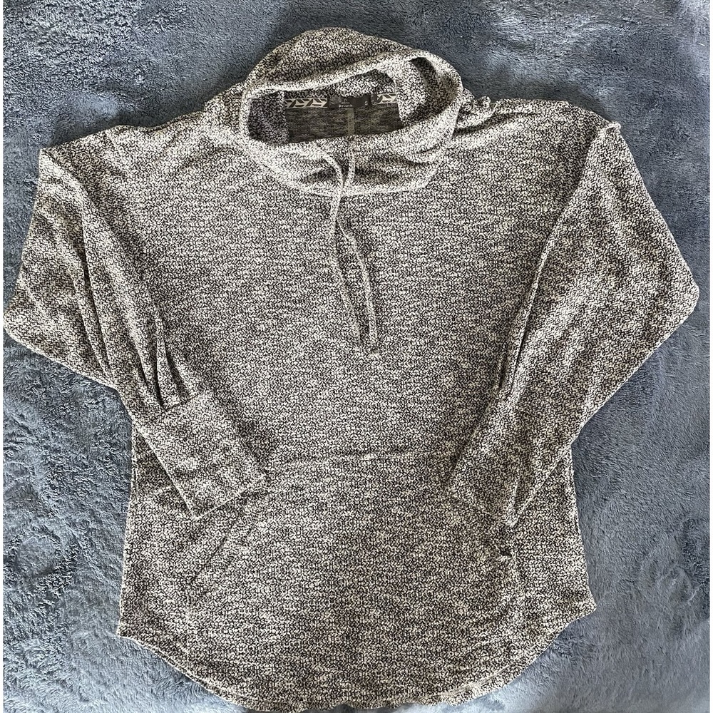 prAna Women's Small Frieda Cowl Neck Light Hoodie Gray‎